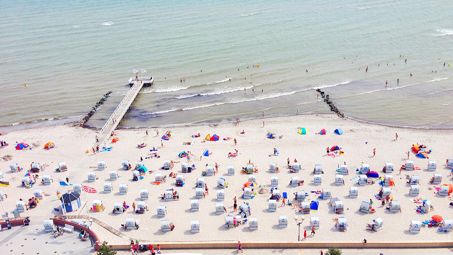 Grömitz - Luftaufnahme Strand